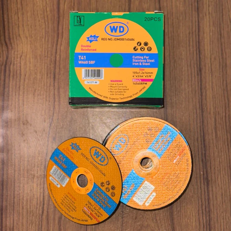 WD Batu Potong Gerinda T41 WA60 SBF 4 Inch | Mata Potong Besi | Cutting Wheel